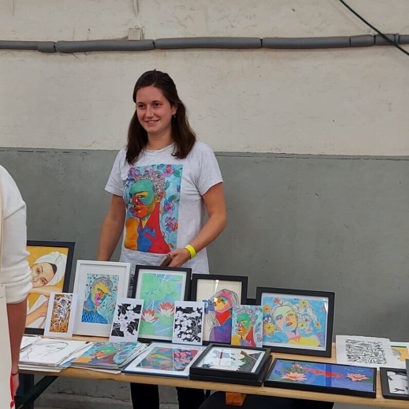 Sandrine Borgniet - L'artiste au travail