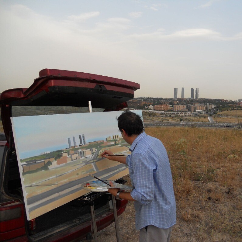 Borja Isbert - The artist at work