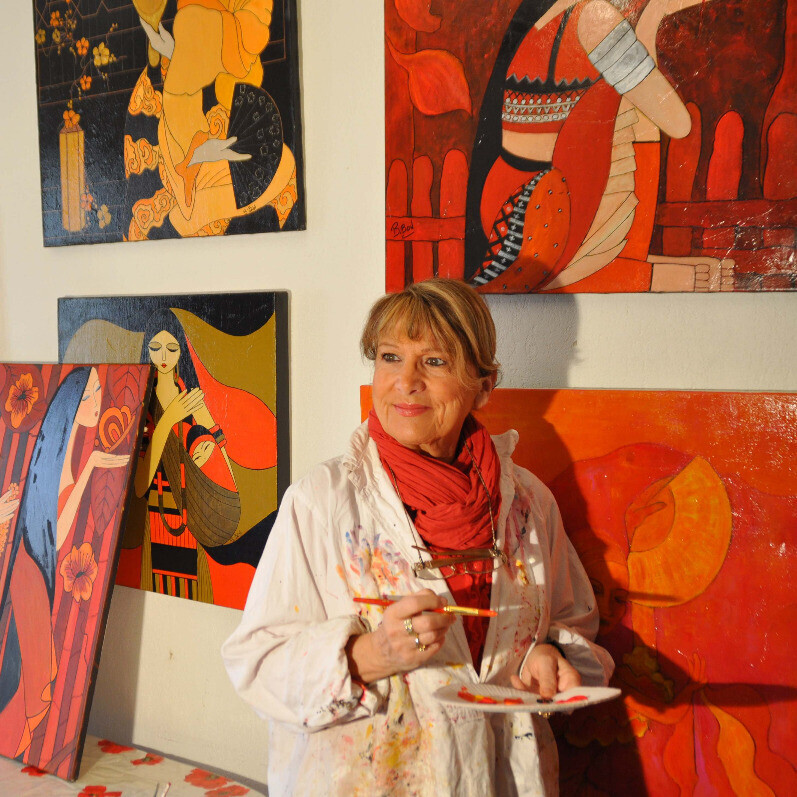 Brigitte Jeanneau Bonnet - L'artista al lavoro