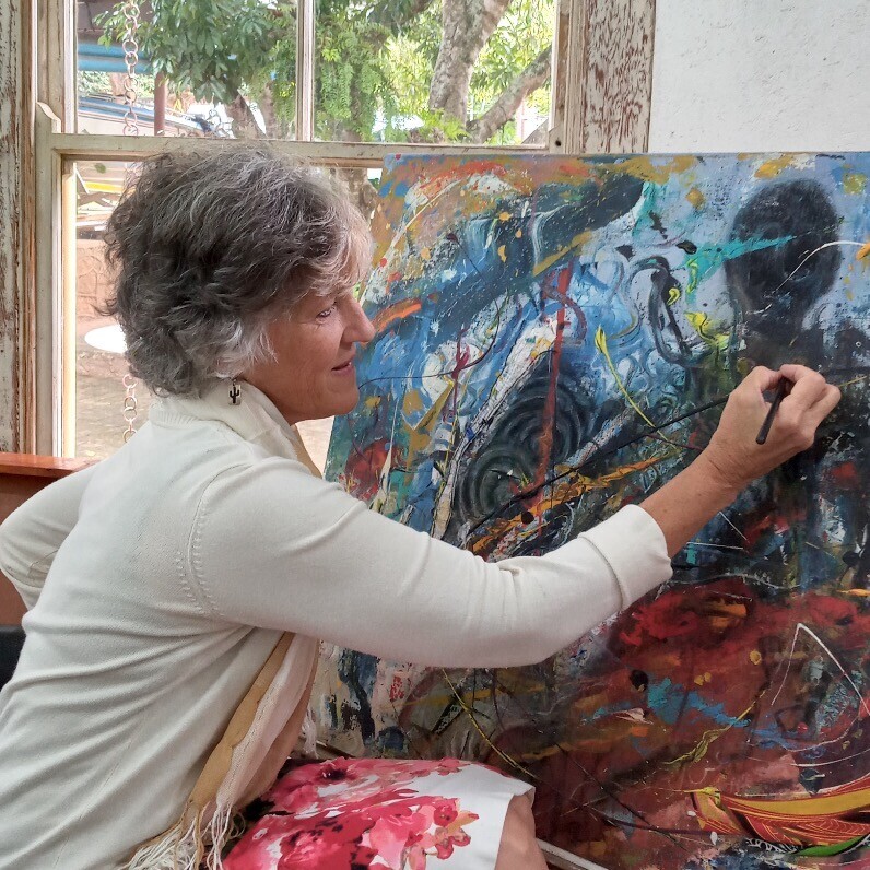 Bronwen Evans - The artist at work