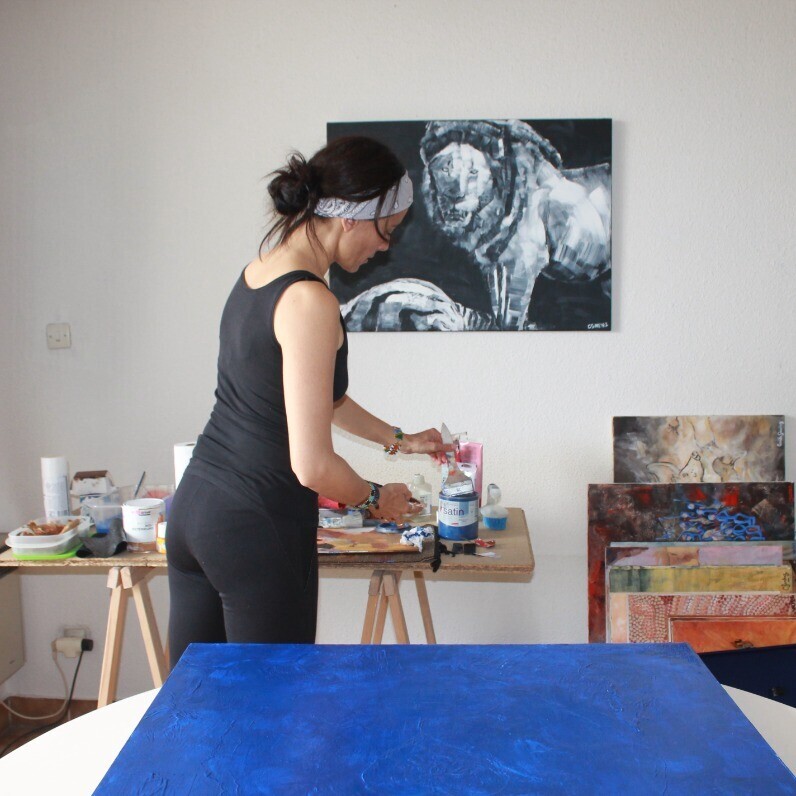 Camille Sanchez - The artist at work