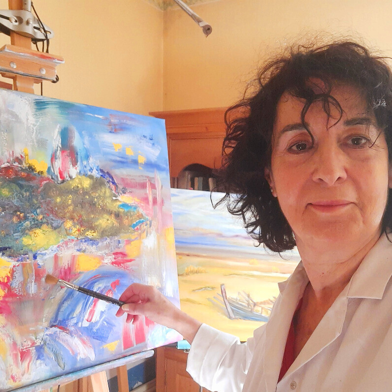 Maryse Houppilliart - L'artista al lavoro