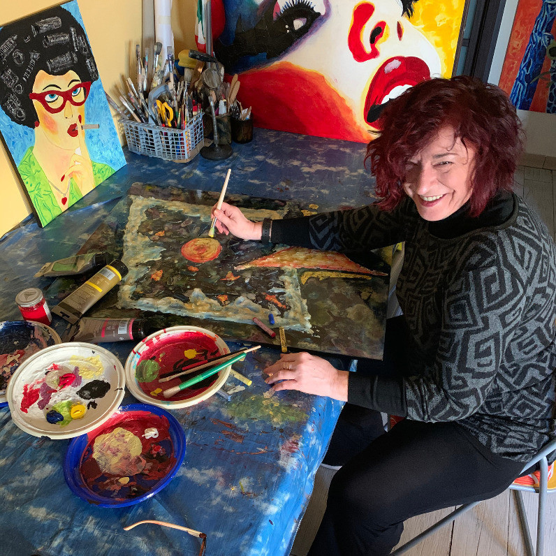 Carla Bertoli - The artist at work