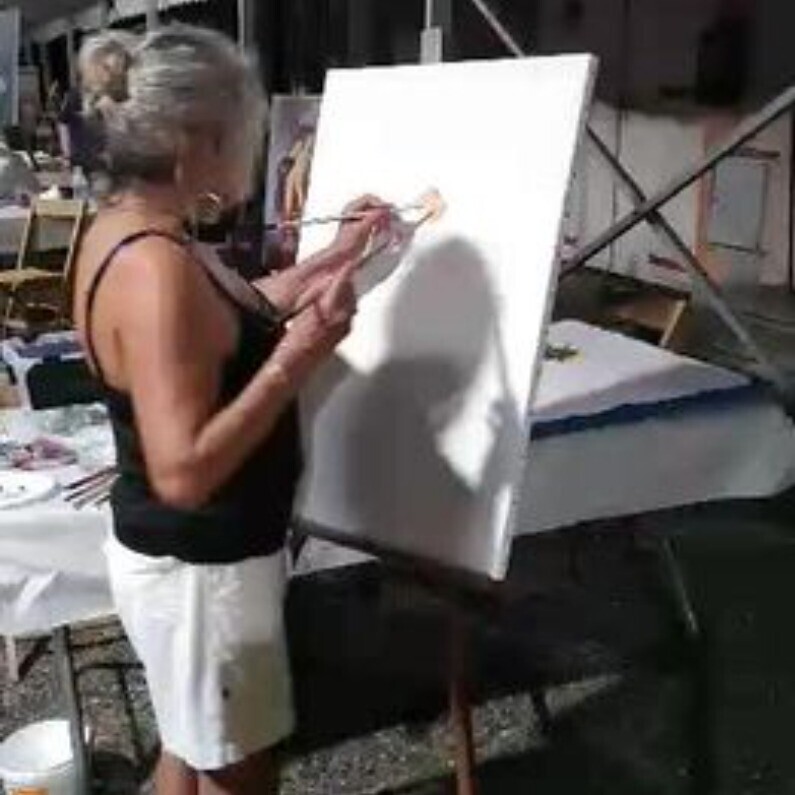 Carmen Berluti - De kunstenaar aan het werk