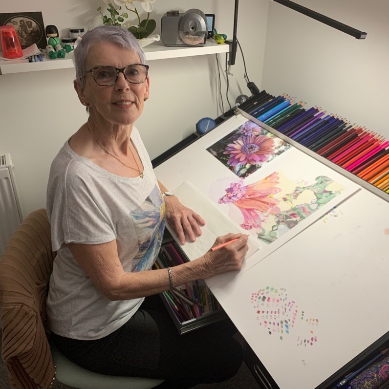 Carole Mcalpine - The artist at work