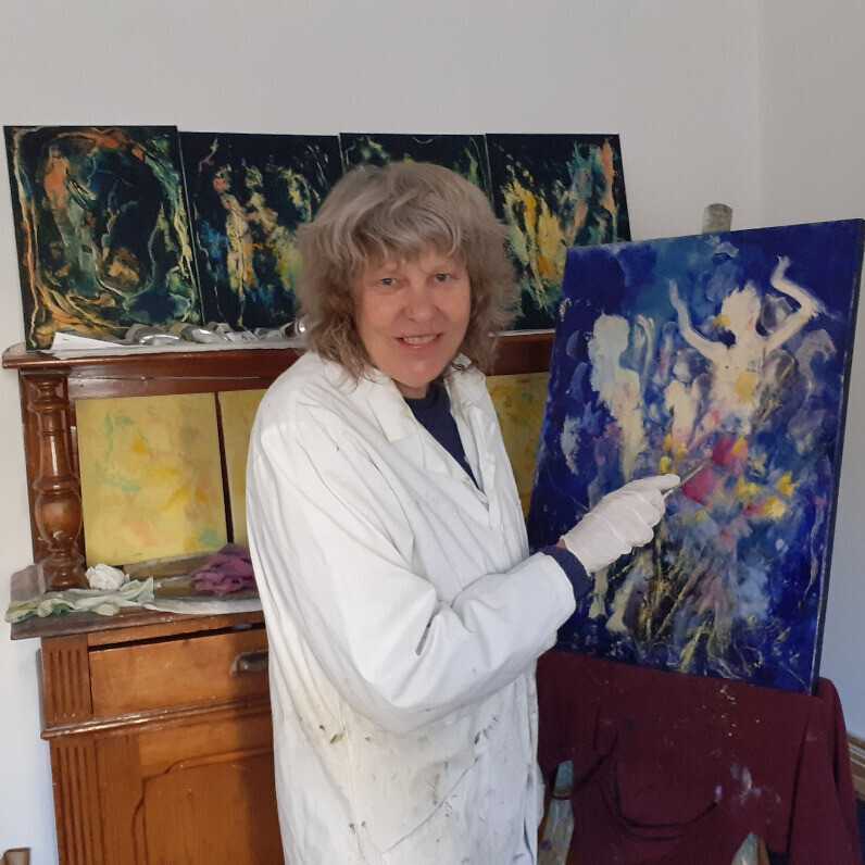 Catherine Dufrene (Katy) - The artist at work