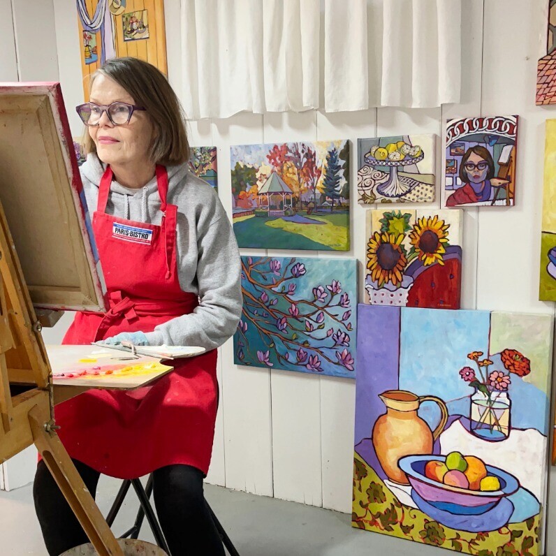Catherine J. Martzloff - The artist at work