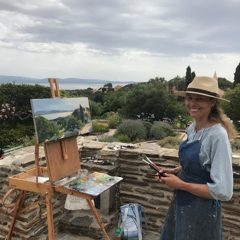 Cécile Guth - El artista trabajando