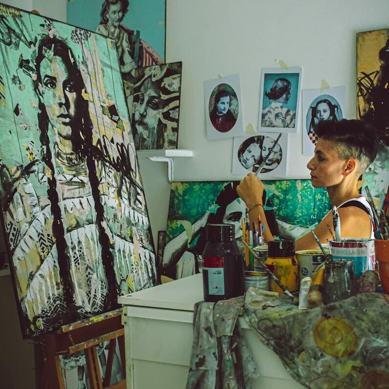 Chiara Napolitano - L'artista al lavoro