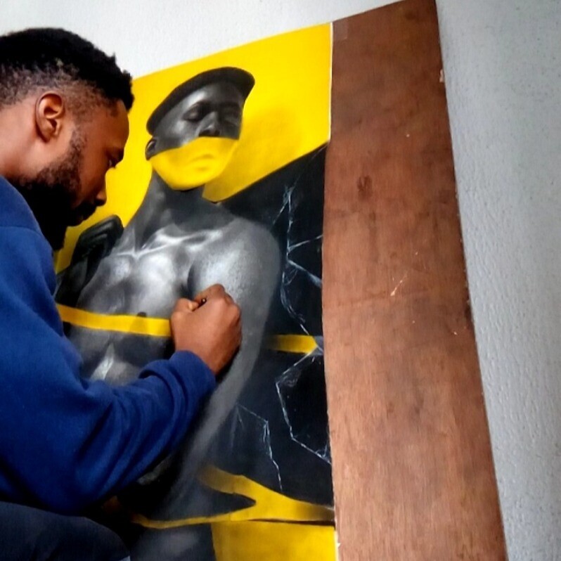 Chidi Chibueze - The artist at work