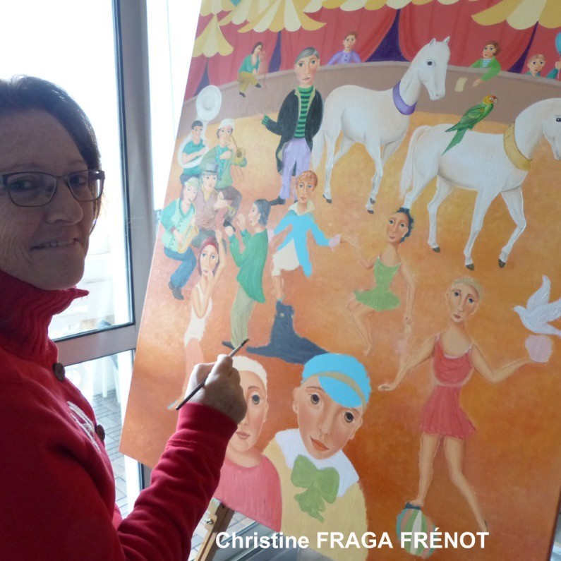 Christine Fraga Frénot - L'artiste au travail