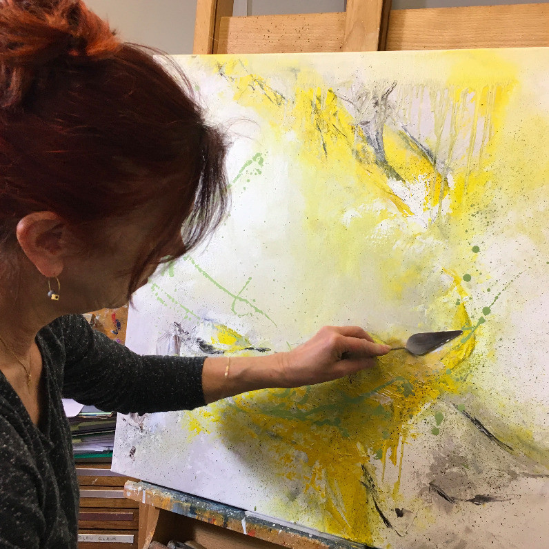 Christine Lance - The artist at work