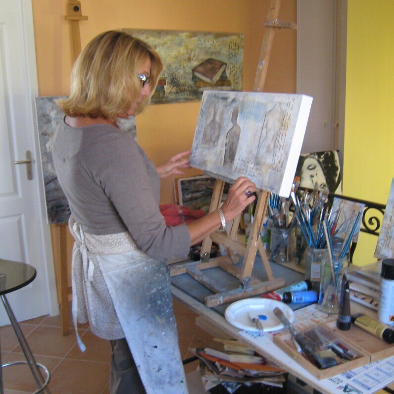 Christine Leger - The artist at work