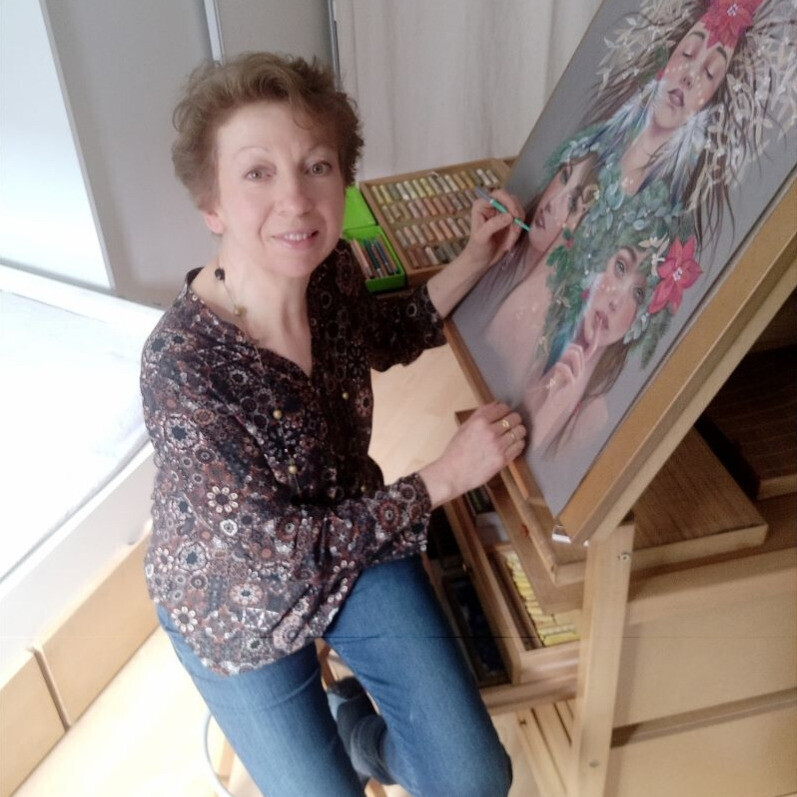 Christine Mergnat - The artist at work