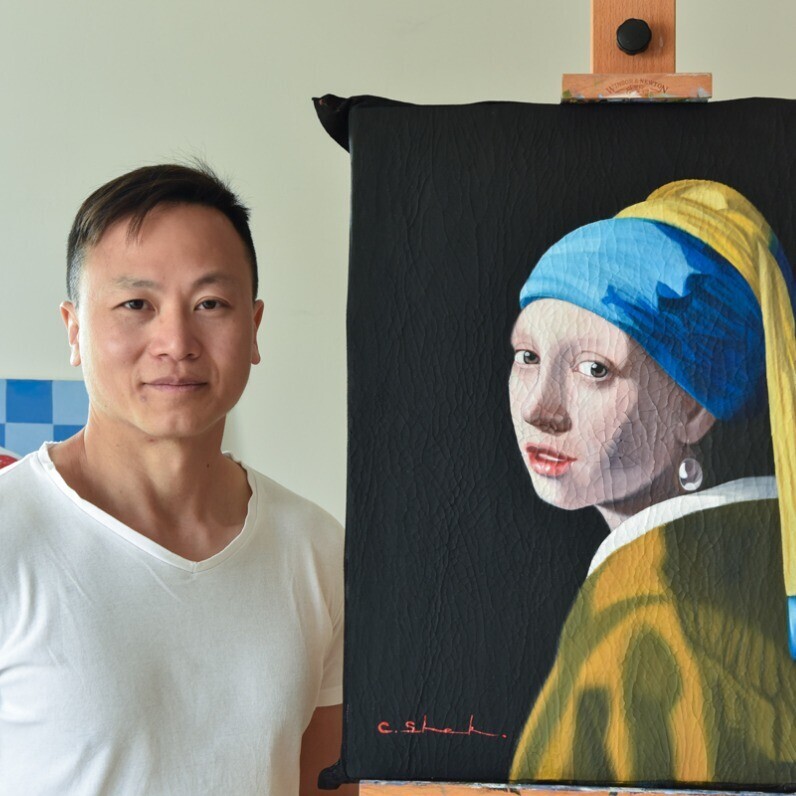 Chung Yau Shek - The artist at work