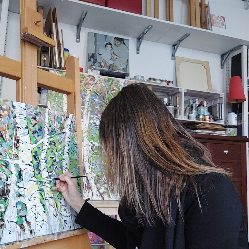 Cinzia Busto - L'artista al lavoro