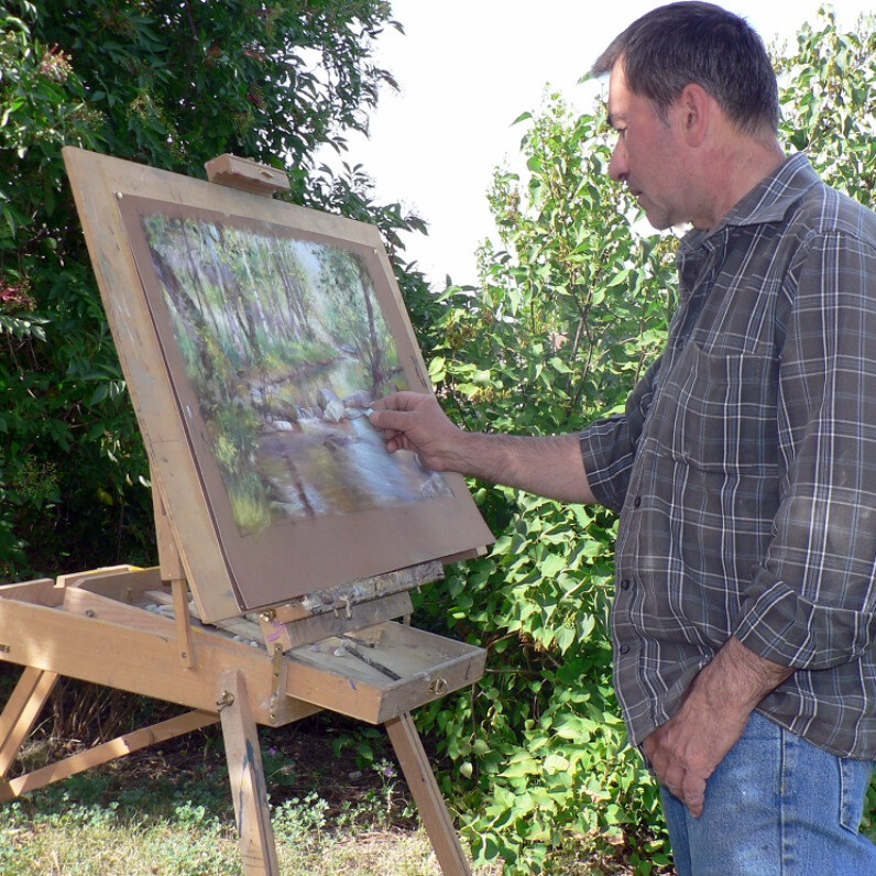 Claude Carvin - The artist at work