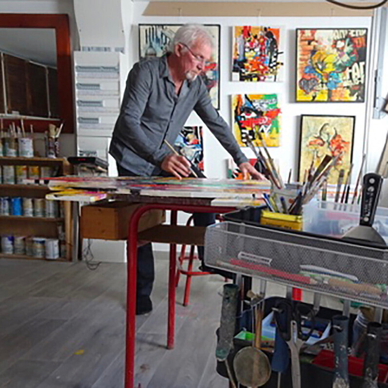 Claude Géan - The artist at work