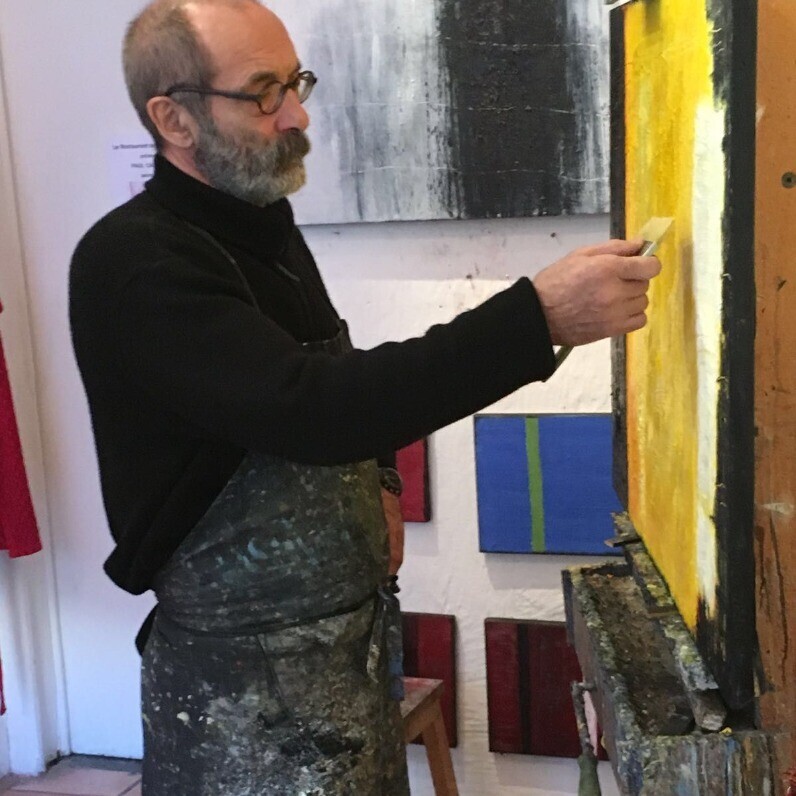 Paul Carrard - L'artiste au travail