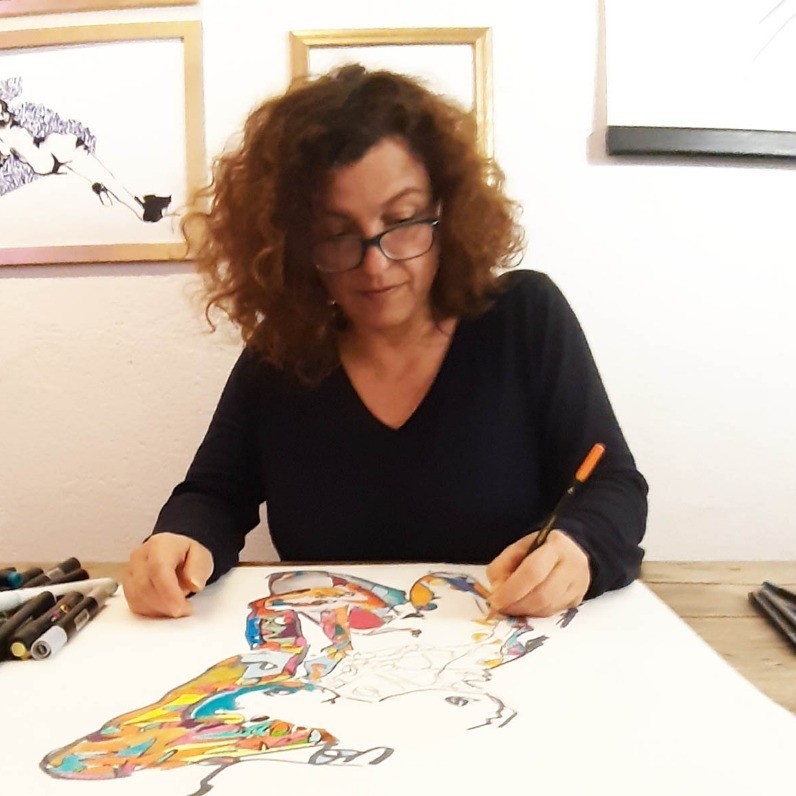 Corinne Bandeira De Mello - L'artiste au travail