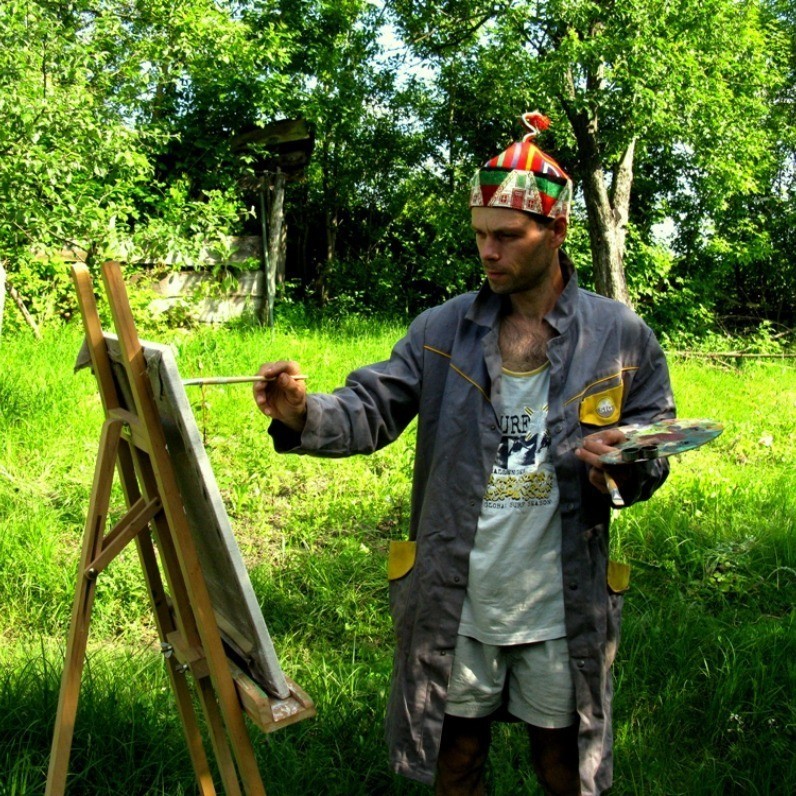 Alexandr Cucumber - The artist at work