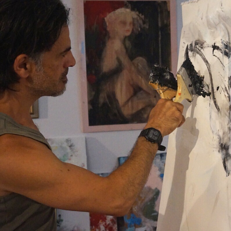 Rasim Michaeli - El artista trabajando