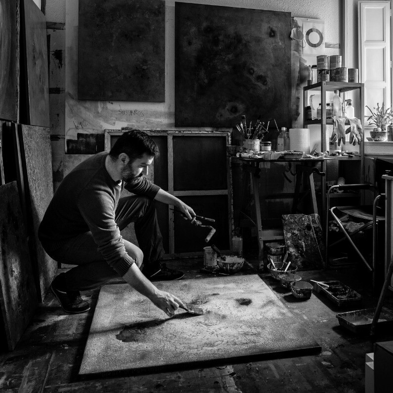 Daniel Aragoneses - El artista trabajando