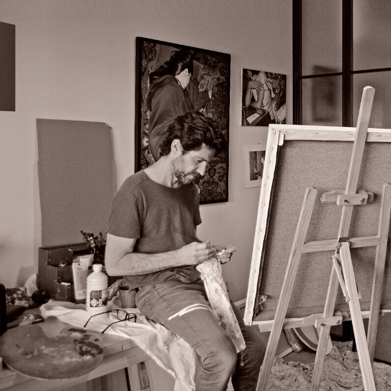 Daniel García - El artista trabajando