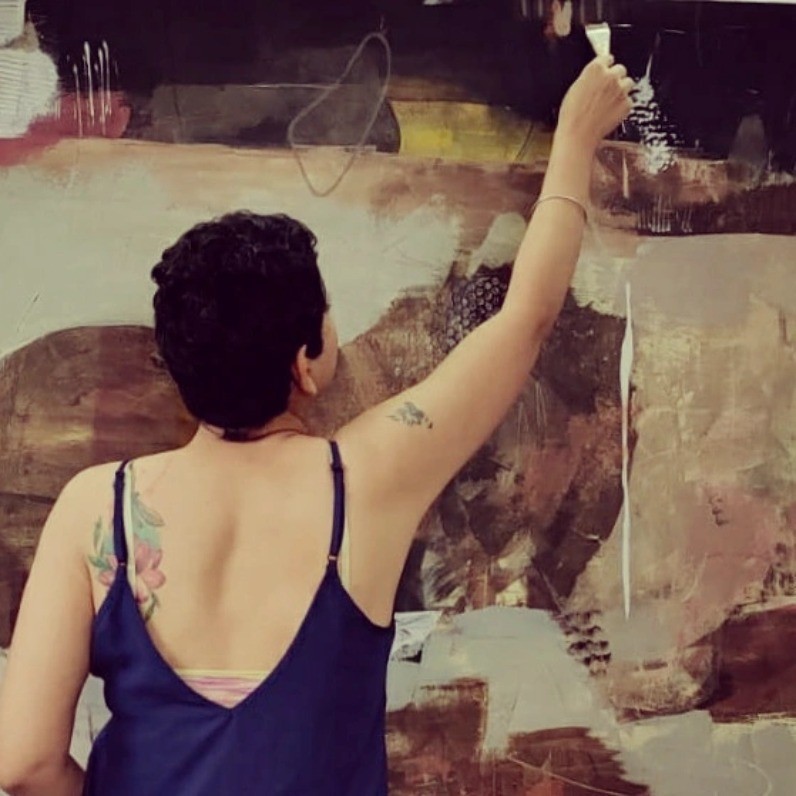 Darpan Kaur - The artist at work