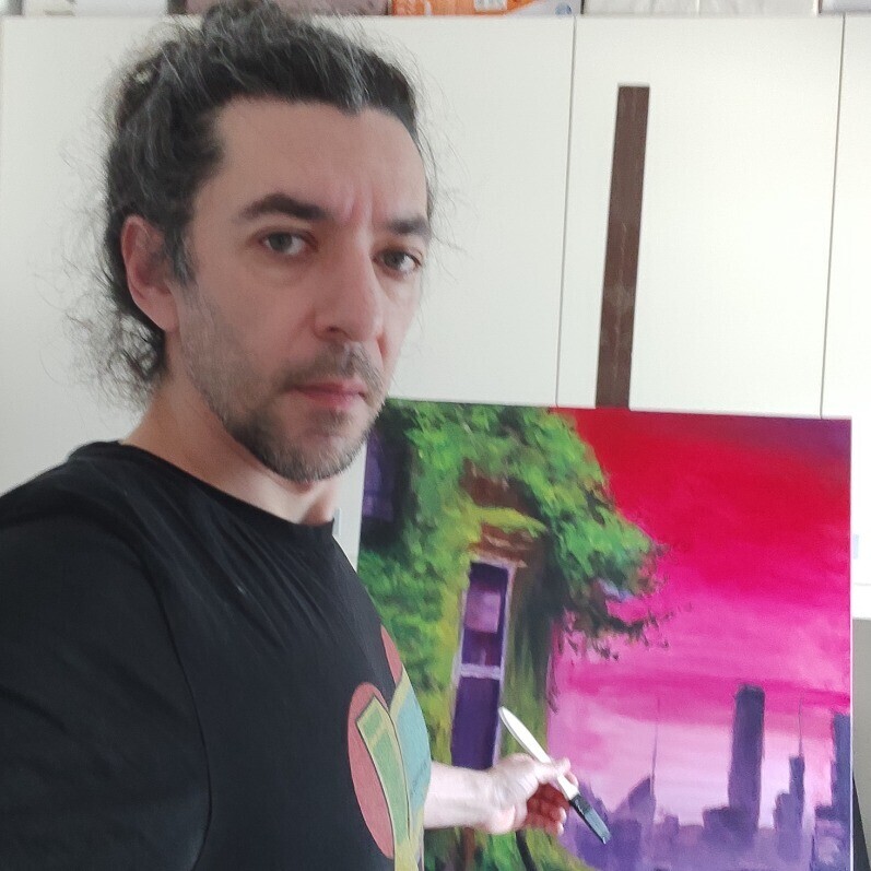 Davide Braito - El artista trabajando