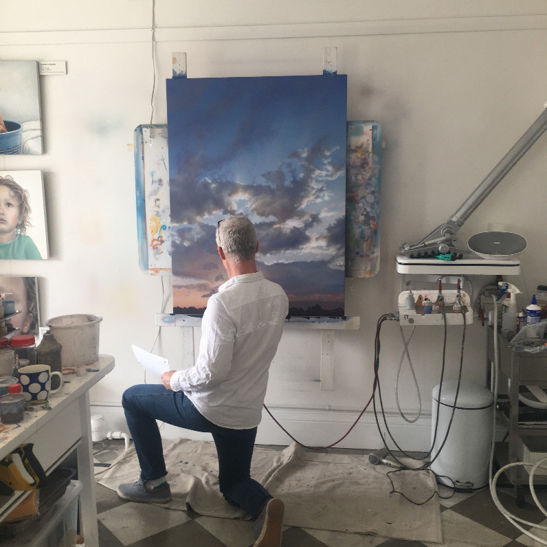 David Tracey - The artist at work