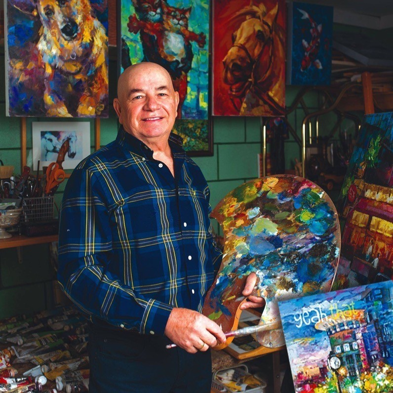 Vladimir Demidovich - The artist at work