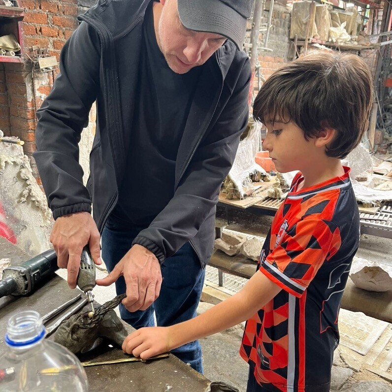 Don Stanley Shoemaker - El artista trabajando