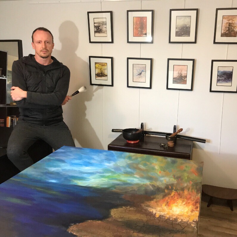 David Vall - The artist at work