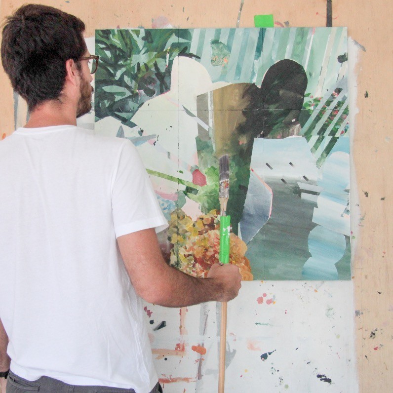 Eduardo Baltazar - El artista trabajando