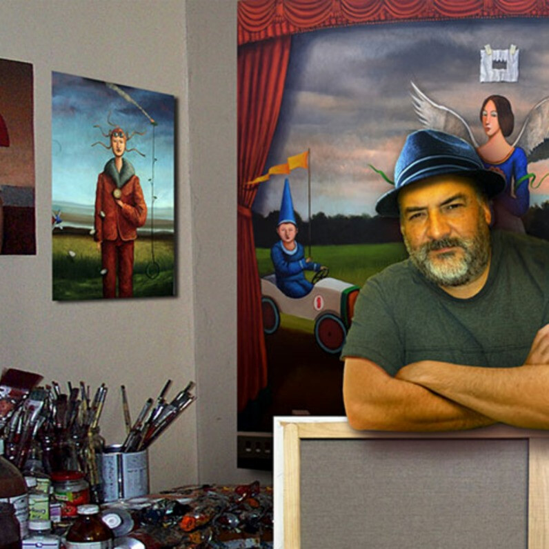 Edwin Rojas - The artist at work