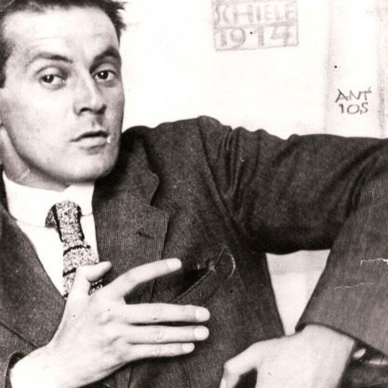 Egon Schiele - The artist at work