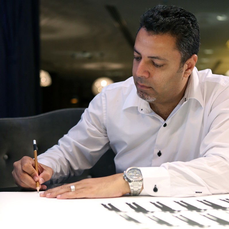 Ehab Mamdouh - The artist at work