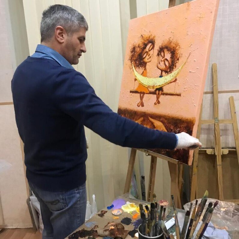 Elchin Bunyatov - The artist at work