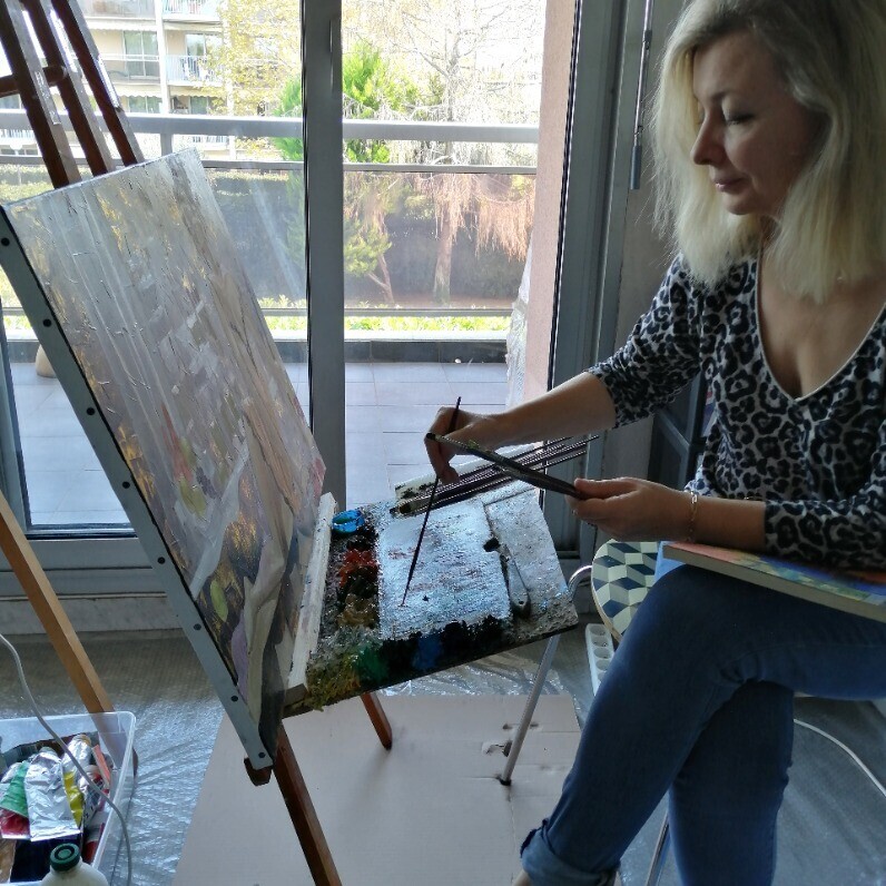 Elena Khmeleva - L'artiste au travail