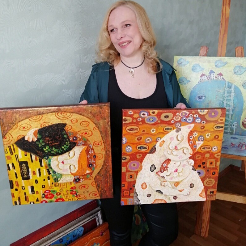 Elena Razina - The artist at work