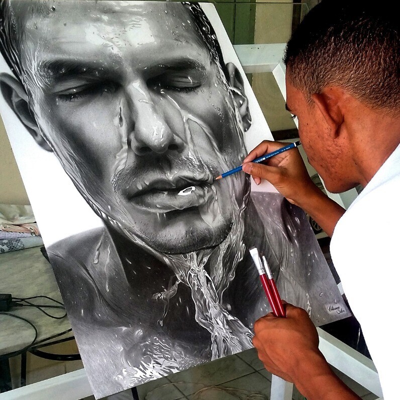 Eliuson Silva - El artista trabajando