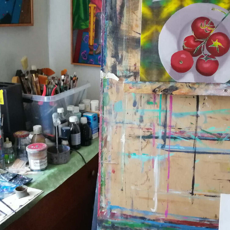 Elke Thiébaut - O artista no trabalho