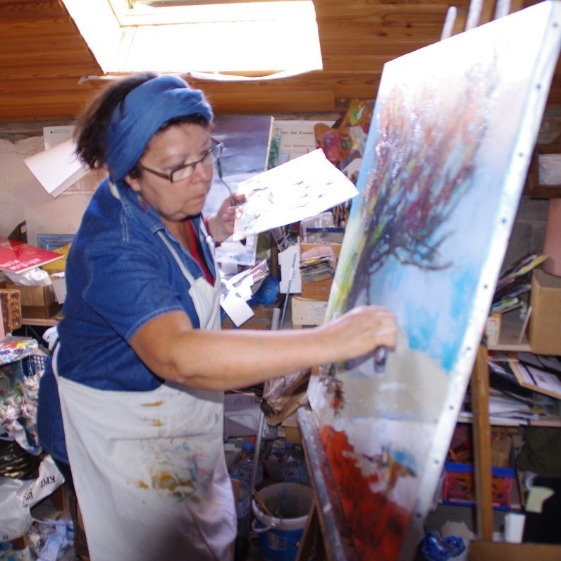 Elma Sanchez Le Meur - L'artiste au travail