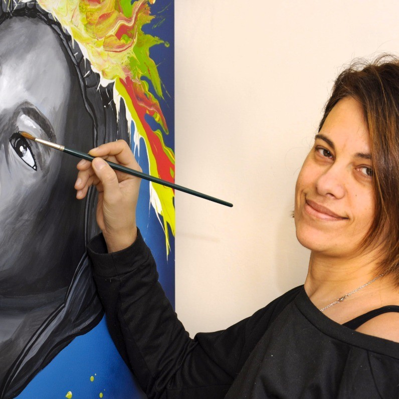 Emanuela Massena - L'artista al lavoro