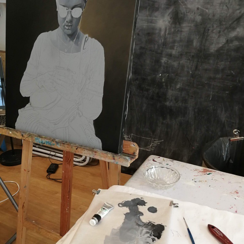 Enrique Etievan - The artist at work