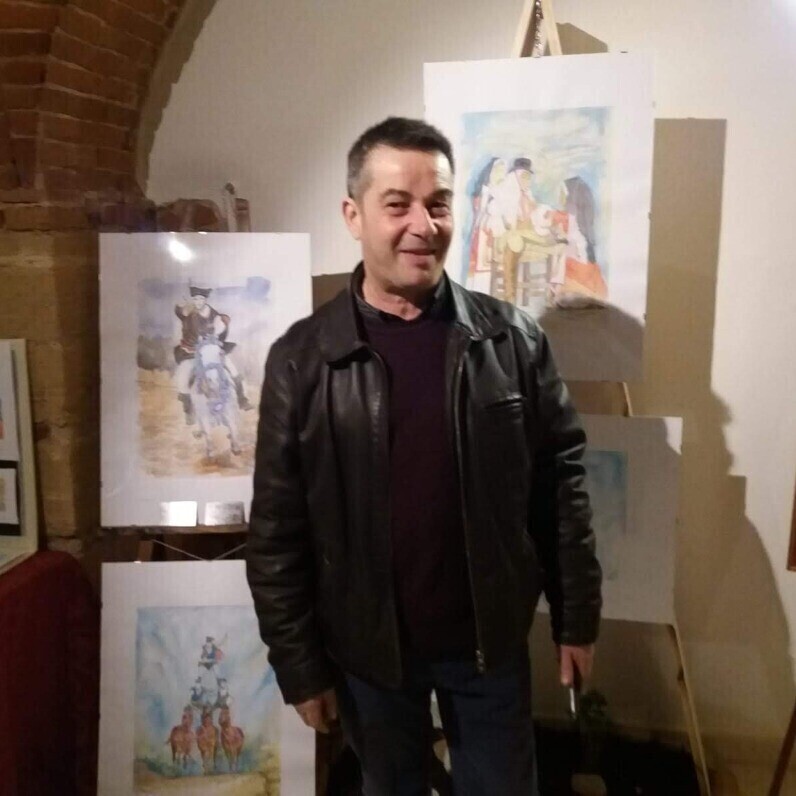 Enzo Cadeddu (Cadenzo) - L'artista al lavoro