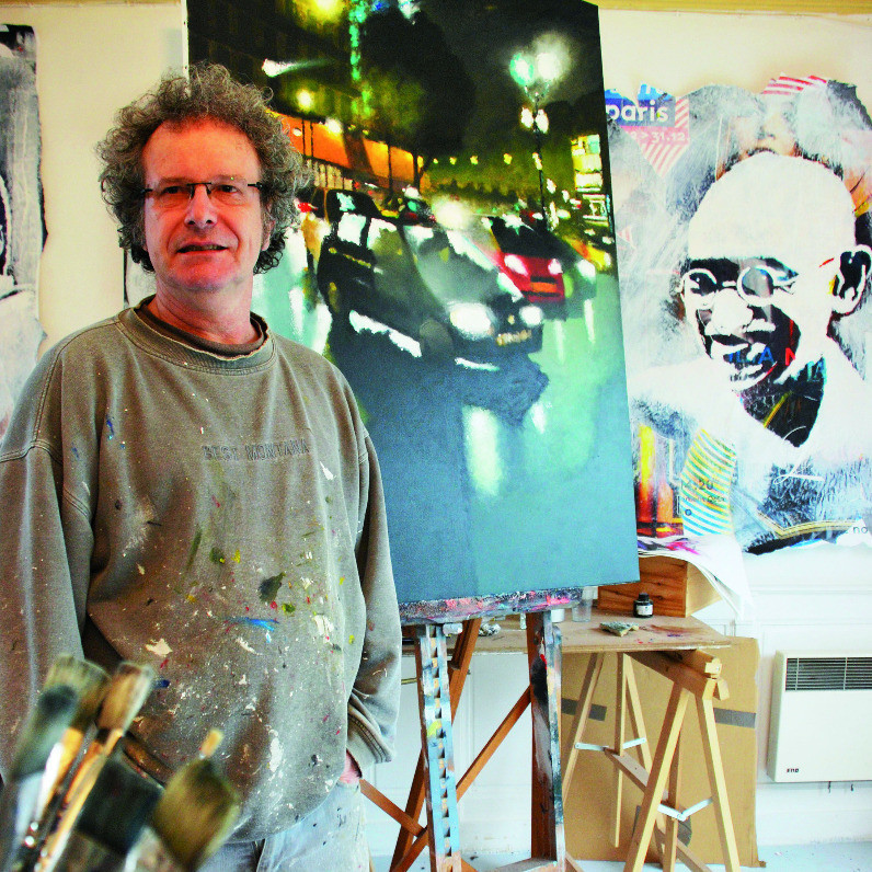 Eric Turlot Paintings - The artist at work