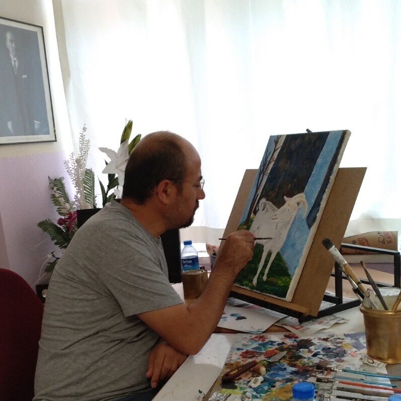 Ertuğrul Erentürk - The artist at work