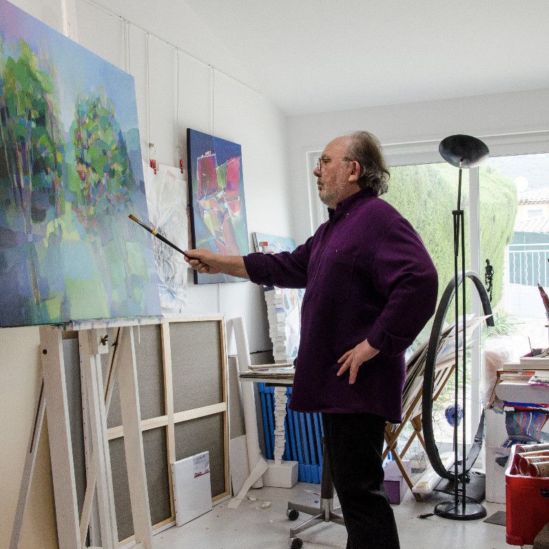 Gérard Esquerre - L'artiste au travail